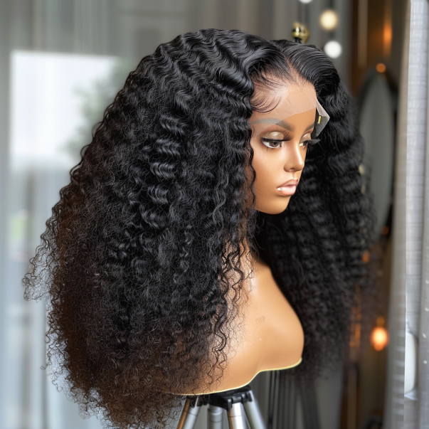 Glueless Jerry Curl Lace Wig