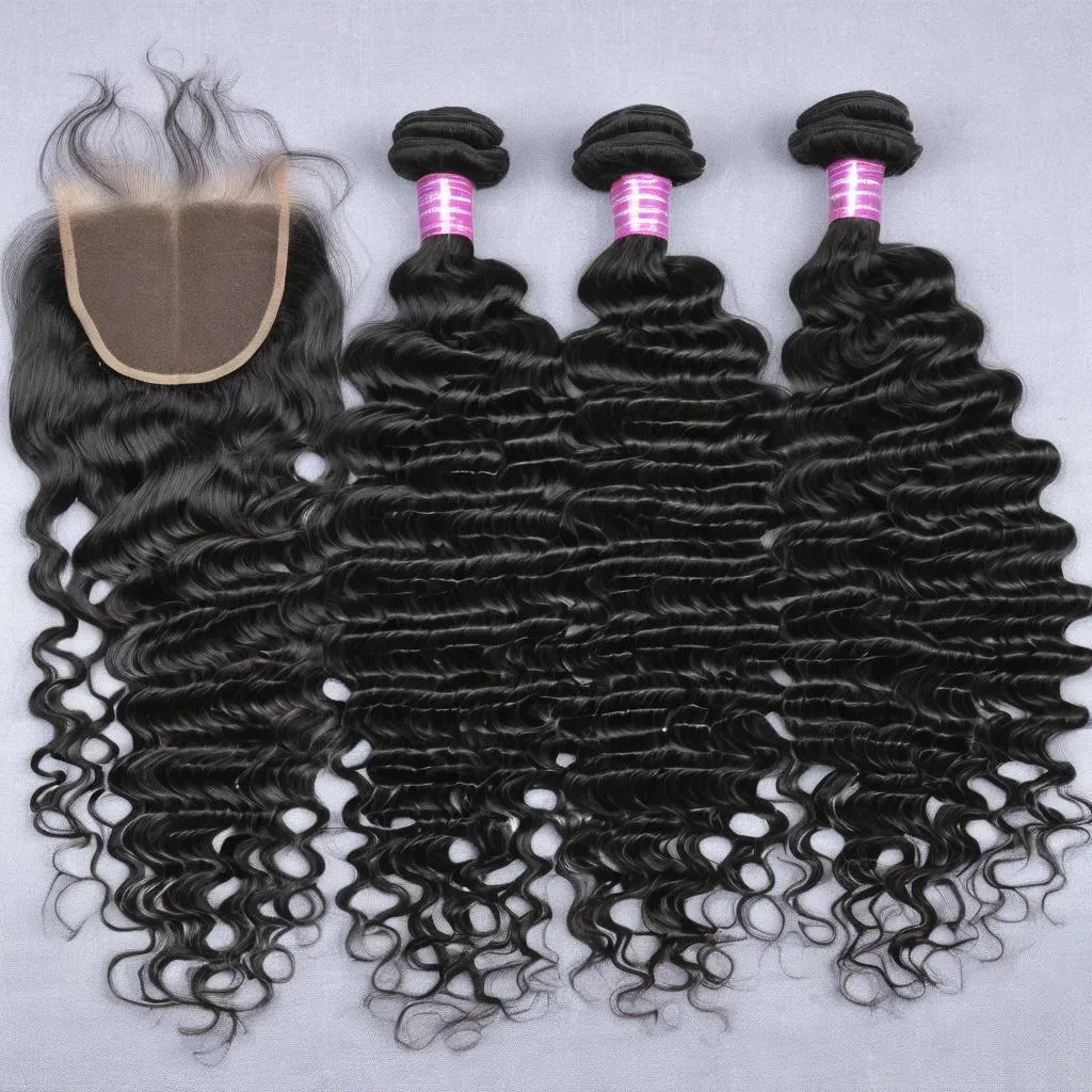 Human Hair Jerry Curl Closure