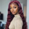 Burgundy 13x4 HD lace Wigs
